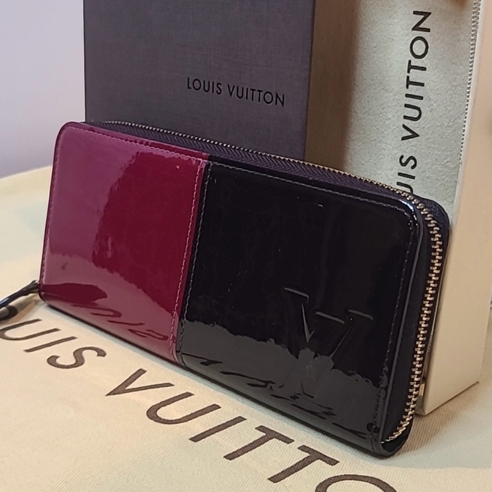 LOUIS VUITTON RARE 2017 VERNIS & MONOGRAM CANVAS PORTEFEUILLE MIROIR WALLET